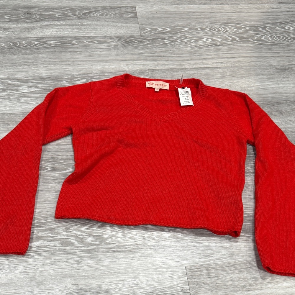 Wythe NY Red V-Neck Sweater